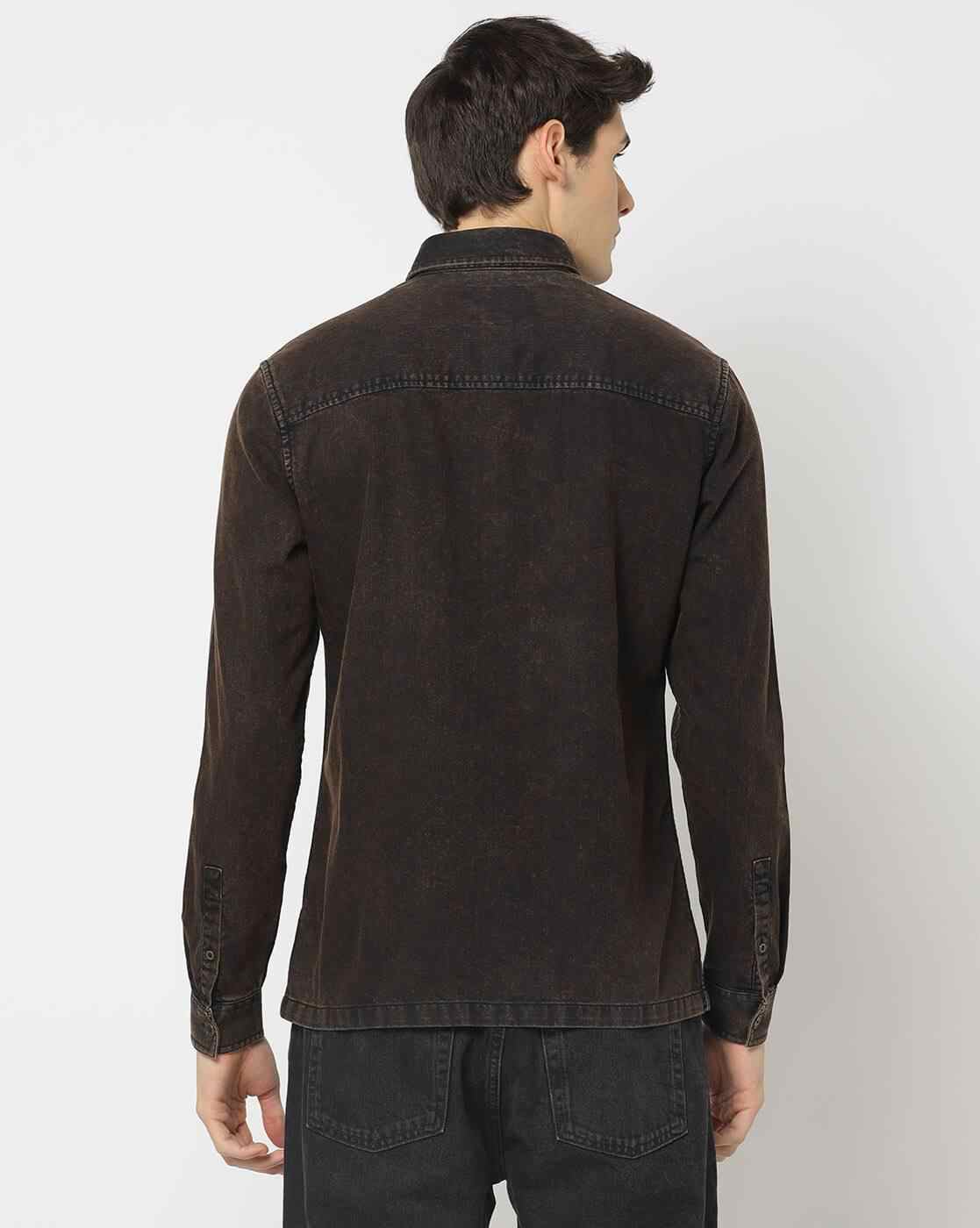 ECKO UNLTD | Slim Fit Shirt with Spread Collar|2