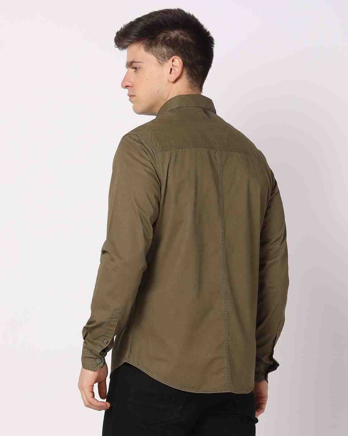ECKO UNLTD | Men Slim Fit Shirt with Flap Pockets|2