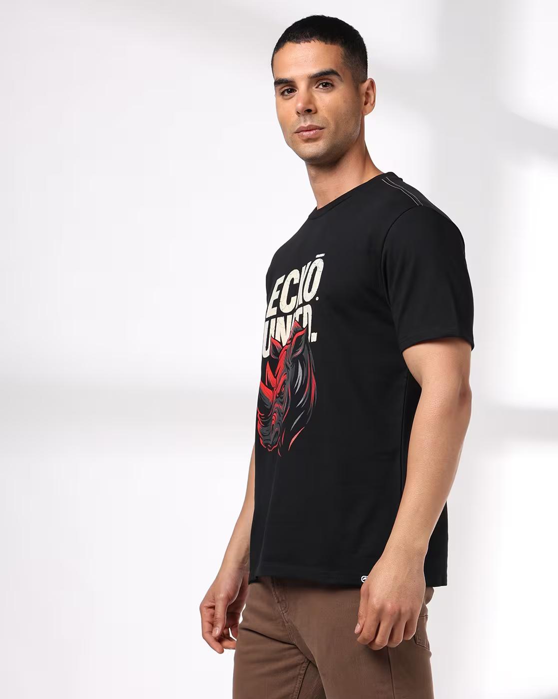 ECKO UNLTD | Men Logo Print Regular Fit Crew-Neck T-Shirt|1