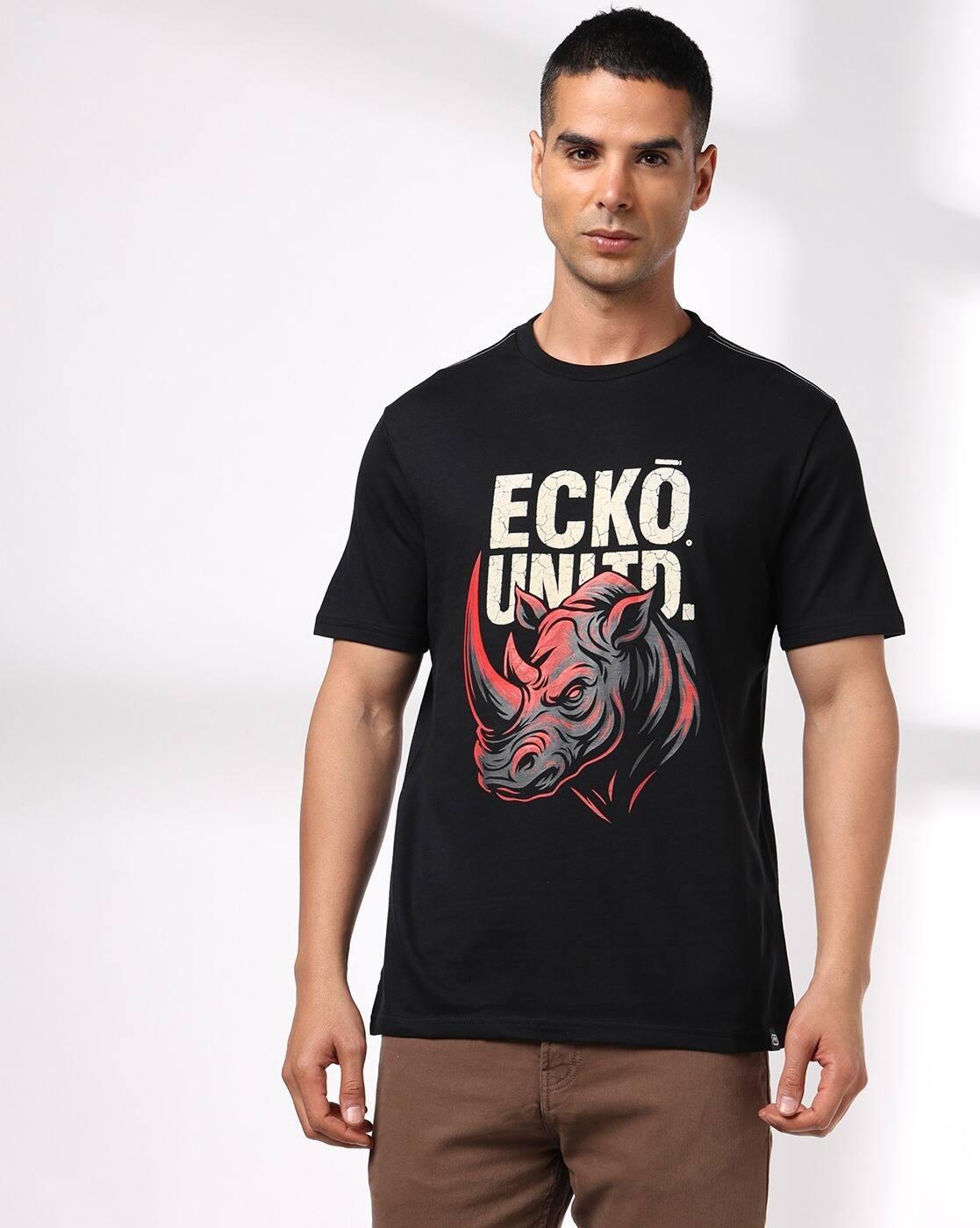 ECKO UNLTD | Men Logo Print Regular Fit Crew-Neck T-Shirt|3