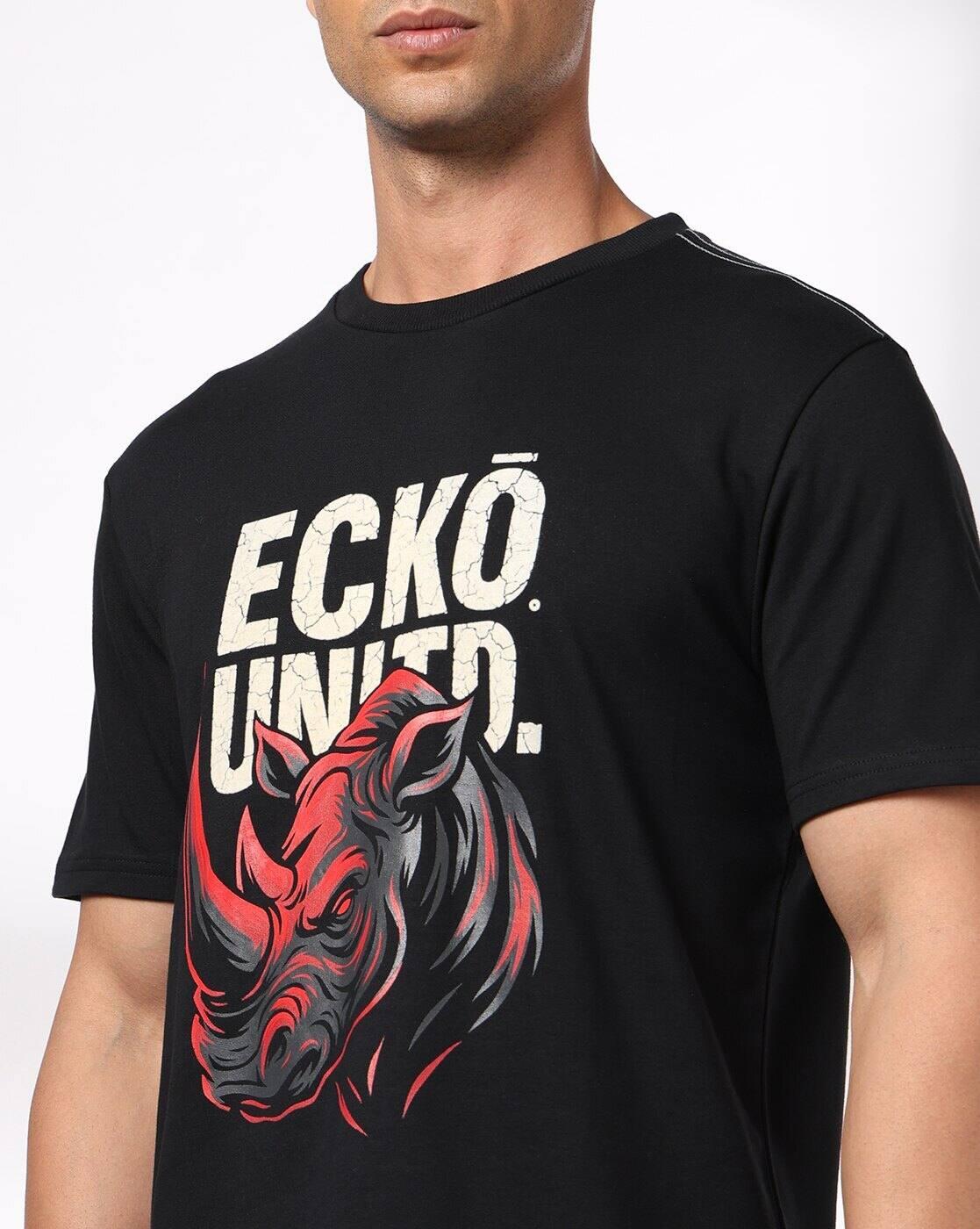 ECKO UNLTD | Men Logo Print Regular Fit Crew-Neck T-Shirt|4