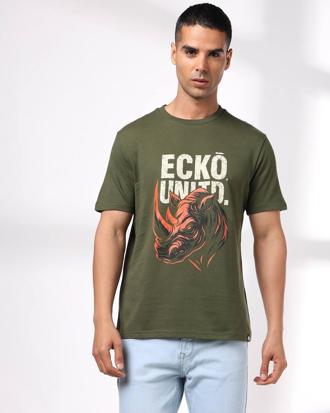 ECKO UNLTD | Men Logo Print Regular Fit Crew-Neck T-Shirt|3