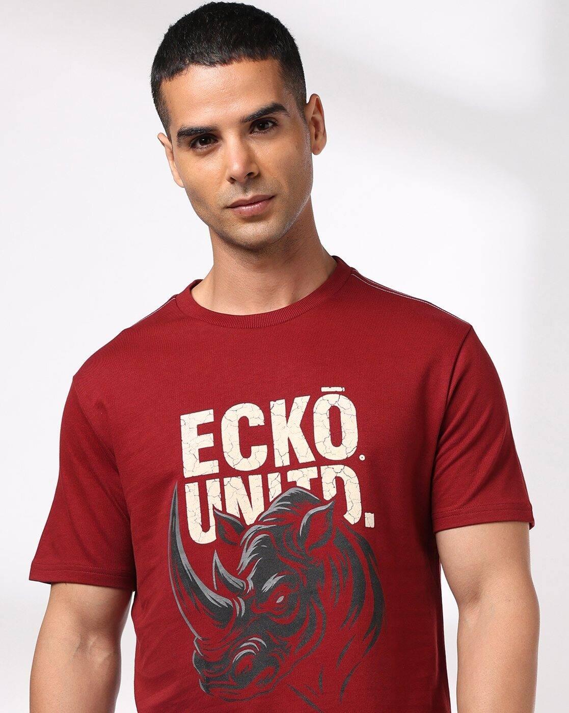 ECKO UNLTD | Men Logo Print Regular Fit Crew-Neck T-Shirt|0