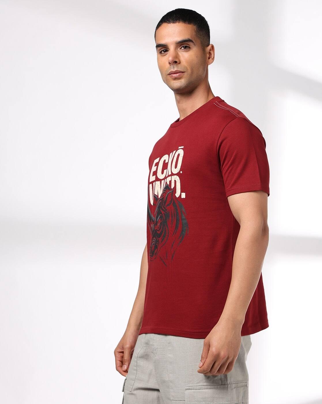 ECKO UNLTD | Men Logo Print Regular Fit Crew-Neck T-Shirt|1