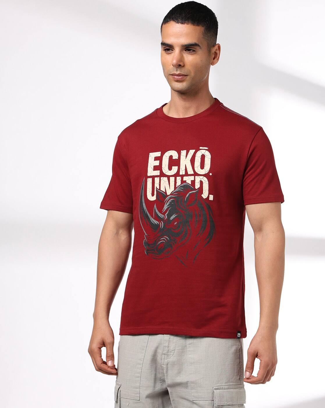 ECKO UNLTD | Men Logo Print Regular Fit Crew-Neck T-Shirt|3
