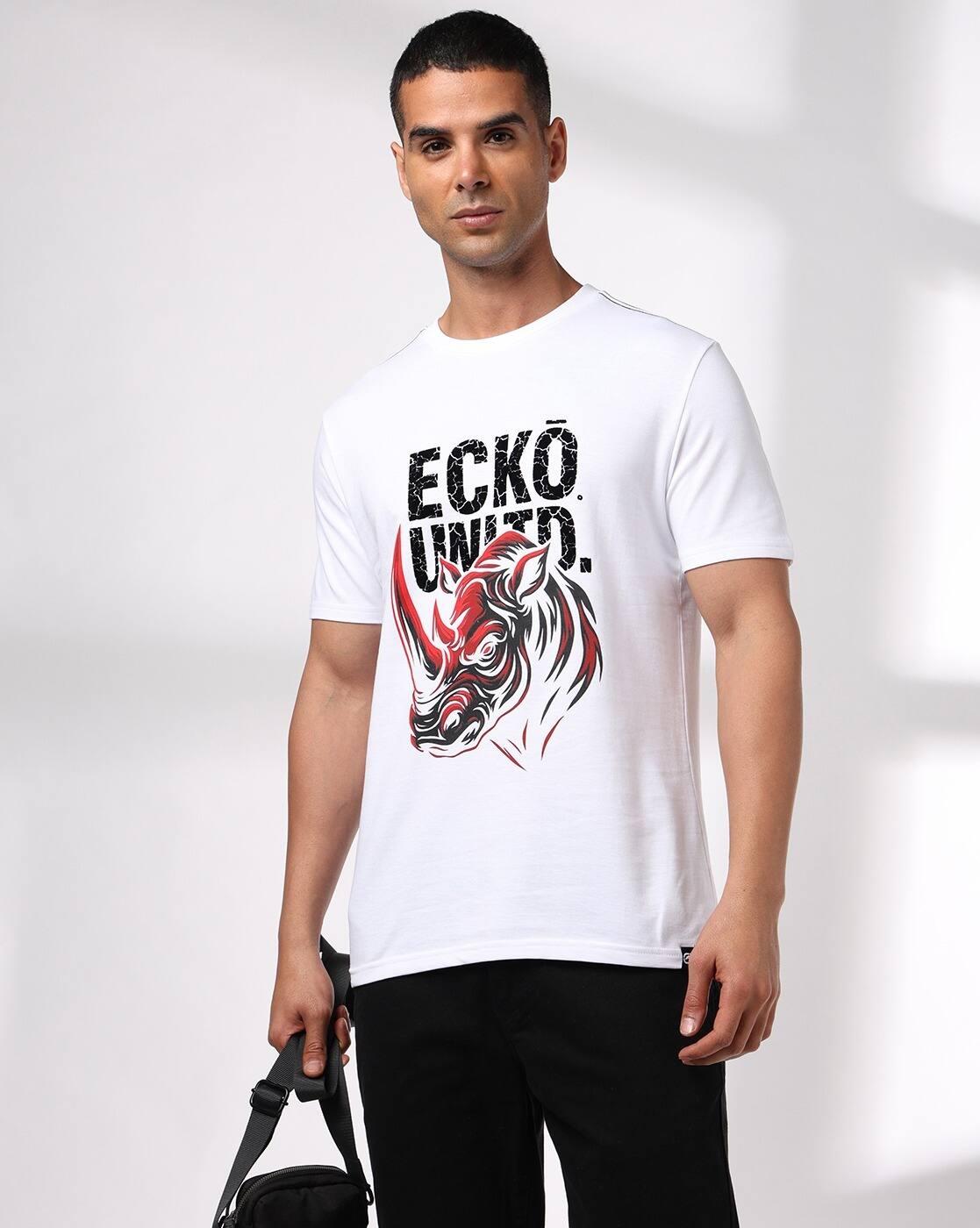 Men Graphic Print Regular Fit Crew-Neck T-Shirt