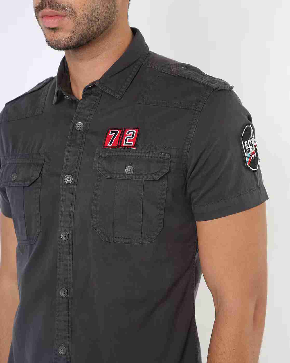 ECKO | Shirt with Flap Pockets & Badges|2