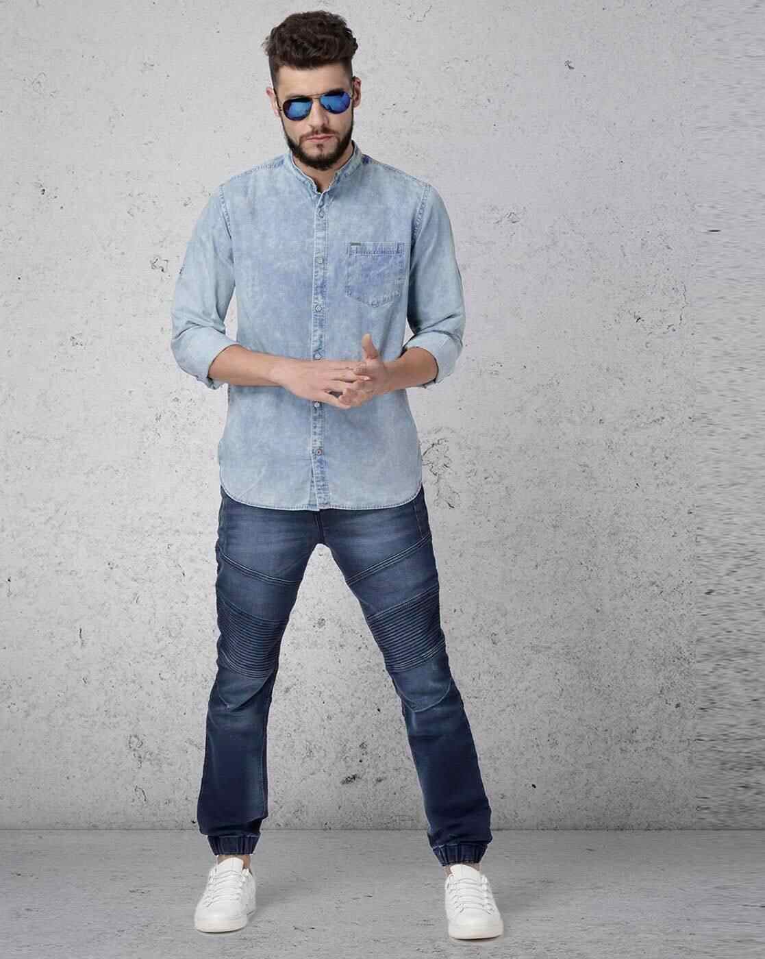 ECKO | Washed Slim Fit Shirt with Patch Pocket|3