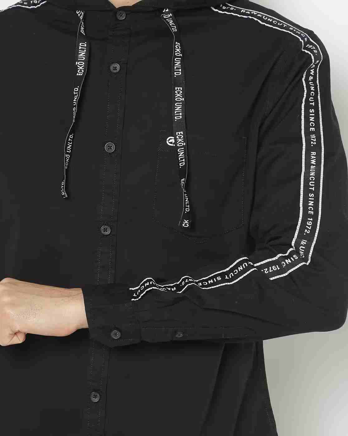 ECKO | Hooded Slim Shirt with Patch Pocket|2