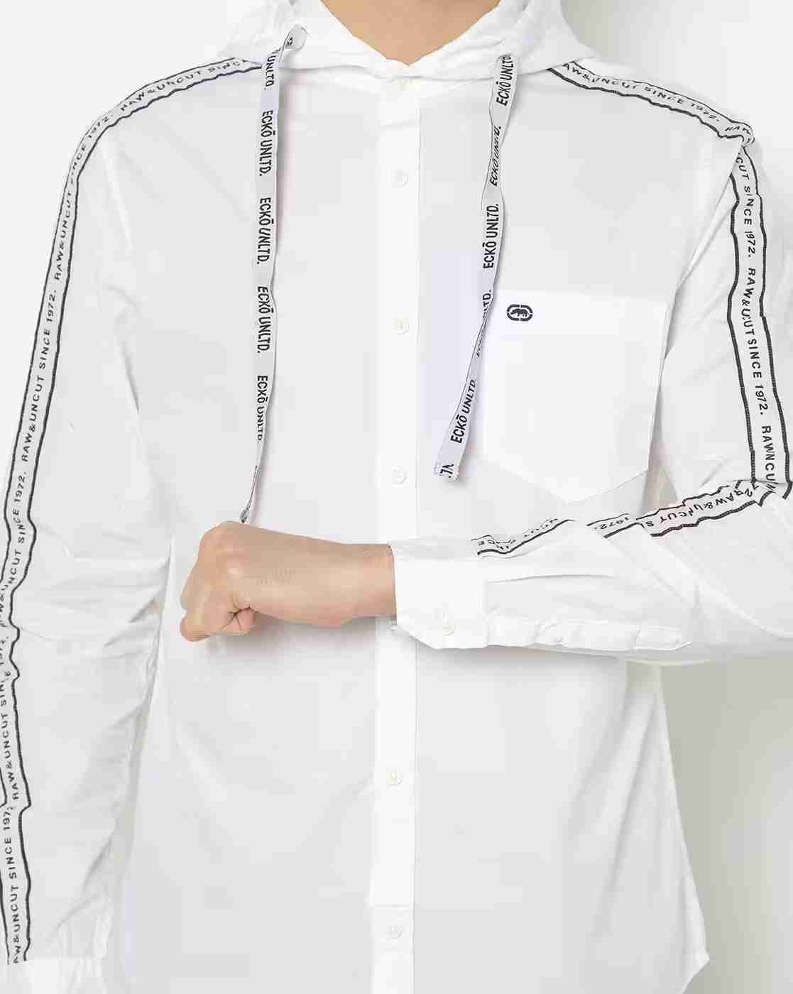 ECKO | Hooded Slim Shirt with Patch Pocket|2