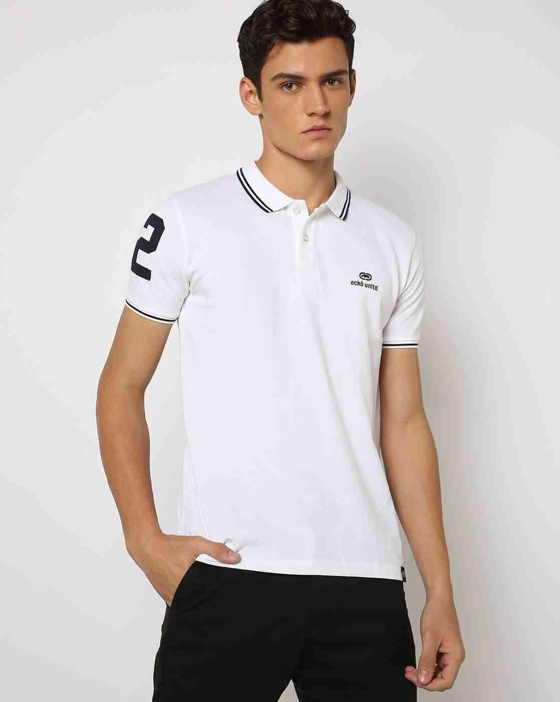 Brand Print Slim Fit Polo T-shirt