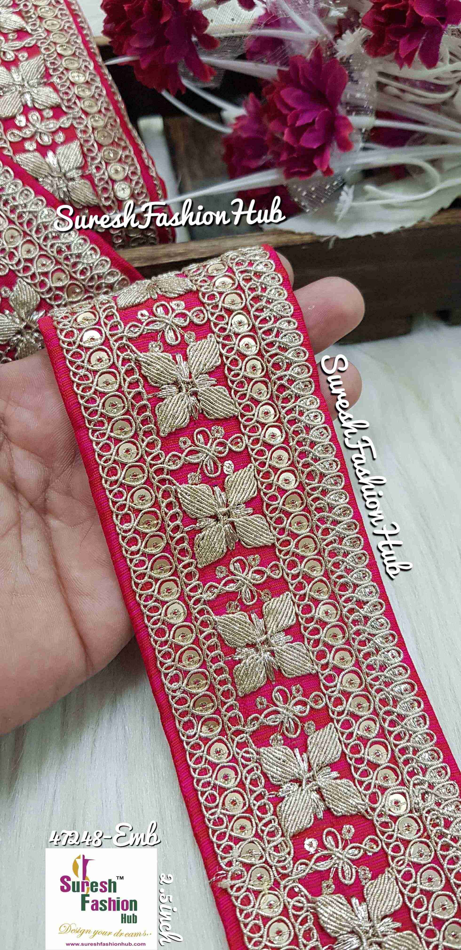 Exquisite Pearl  Maharani  Embroidered Lace