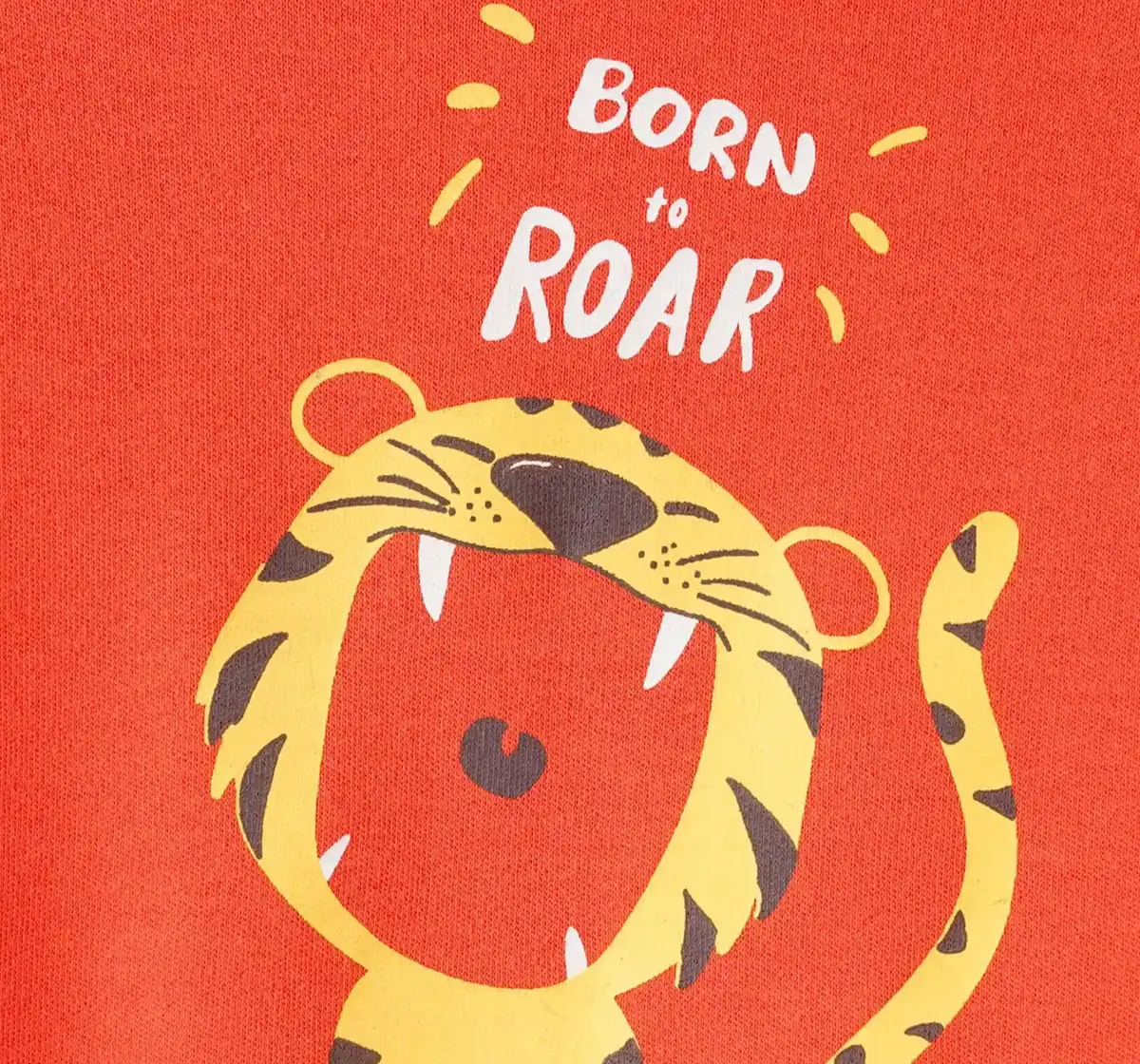 Infant Boys Printed 100% Cotton Bodysuit - Orange