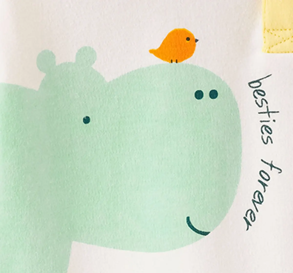 Infant Boys Printed 100% Cotton Bodysuit - White