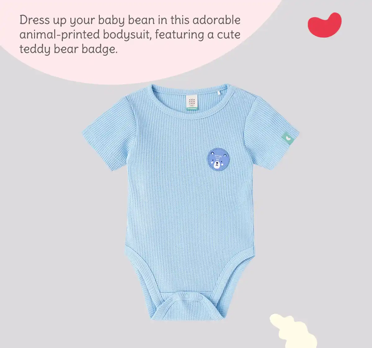 Infant Boys Printed 100% Cotton Bodysuit - Blue