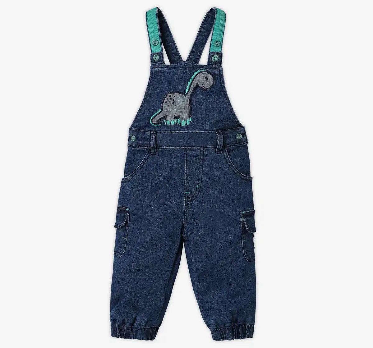 Half Sleeves T-Shirt With Denim Dungaree