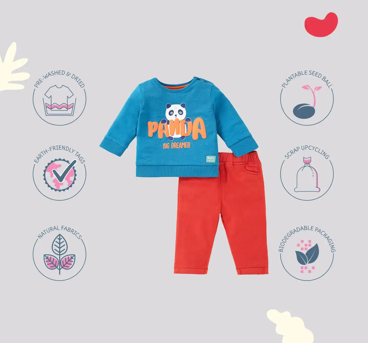 Infant Boys Printed 100% Cotton Clothing Set - Multicolour (Pack of 2)