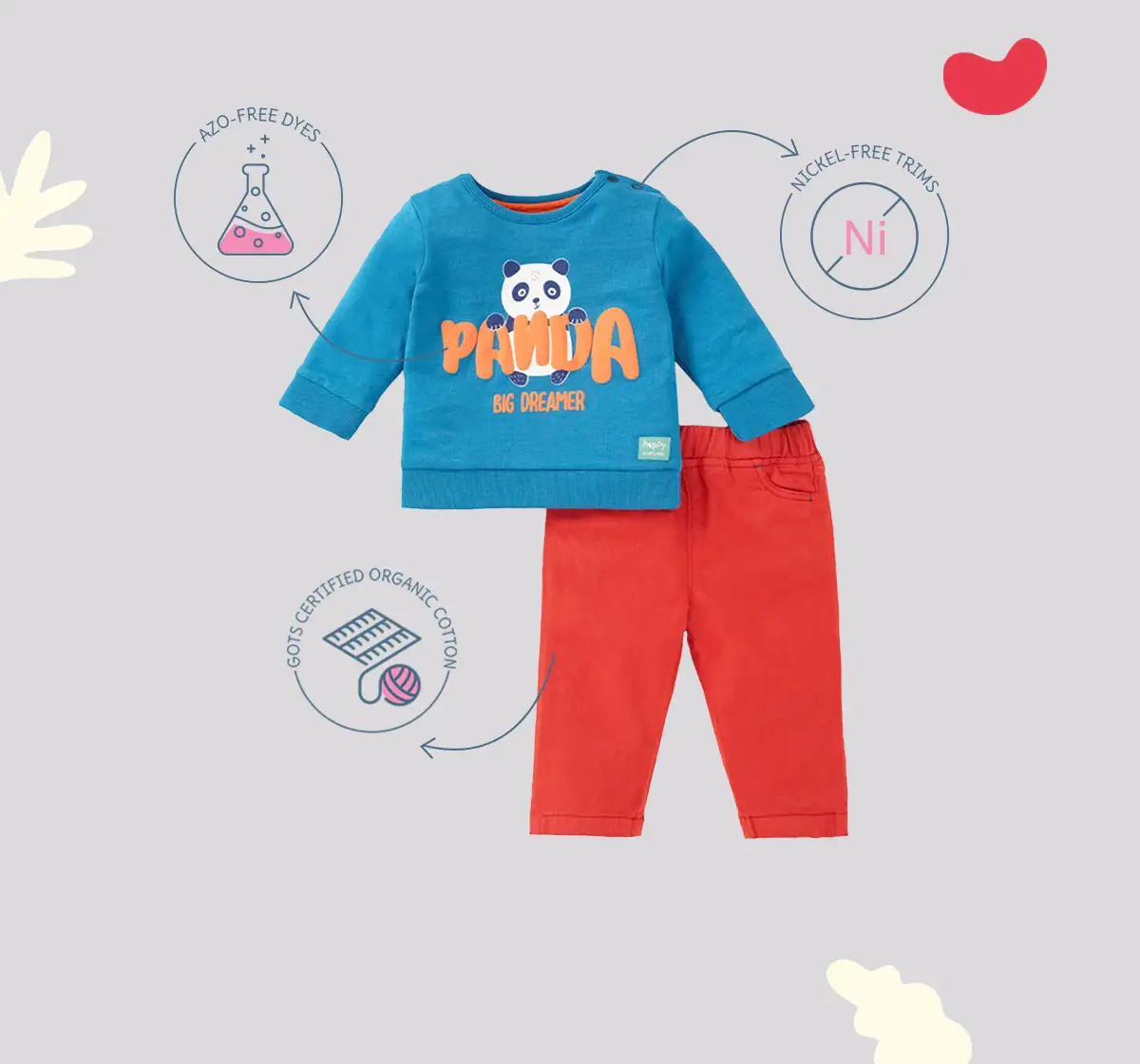 Infant Boys Printed 100% Cotton Clothing Set - Multicolour (Pack of 2)