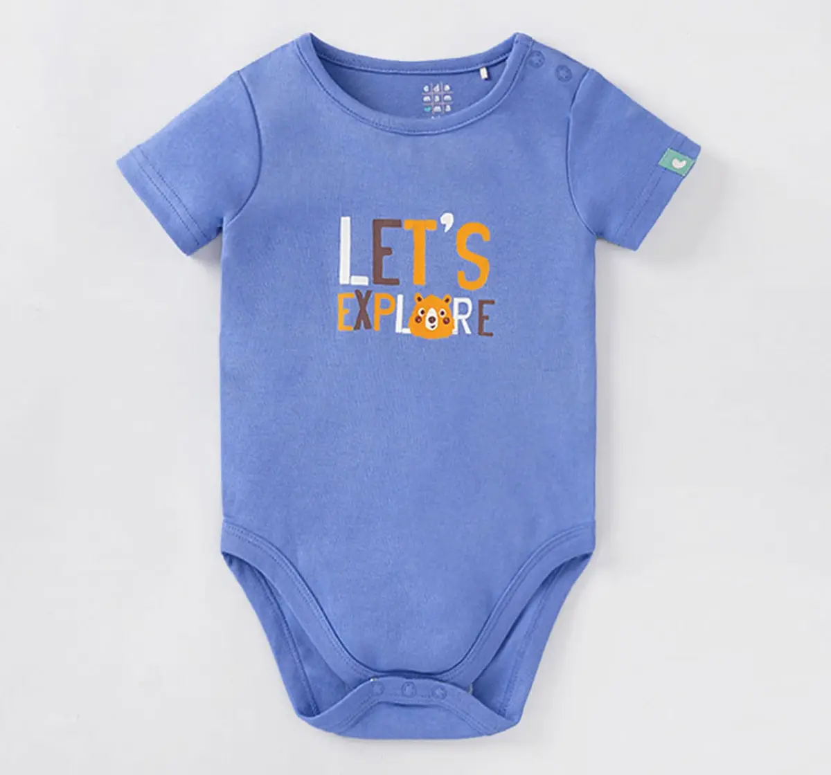 Infant Boys Short-Sleeved 100% Cotton Bodysuit - Multicolour (Pack of 2)