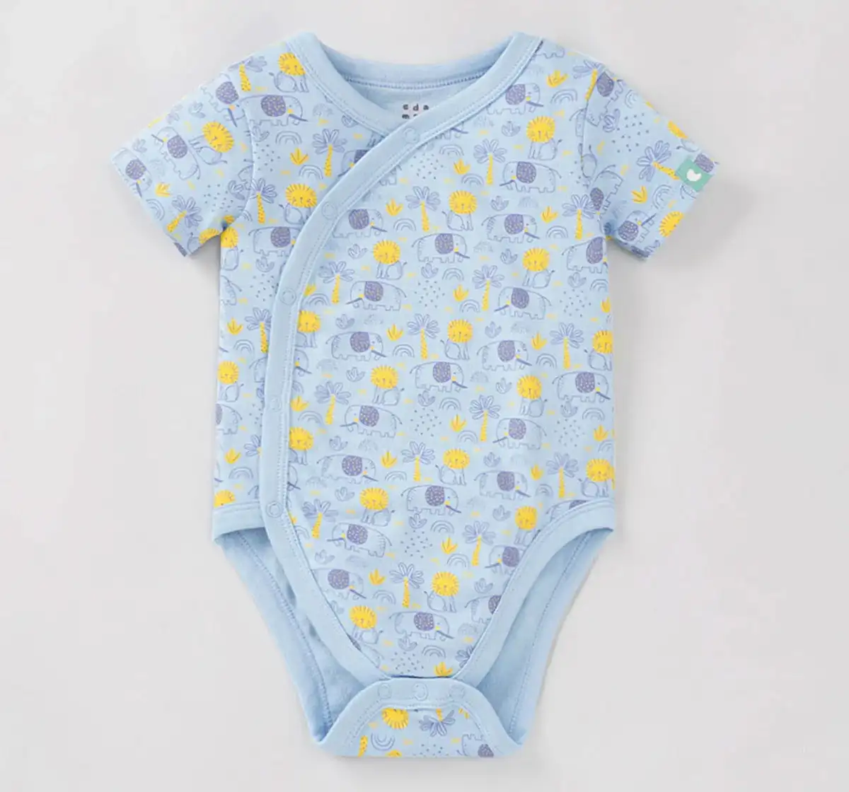 Infant Boys Printed 100% Cotton Bodysuit - Multicolour (Pack of 2)