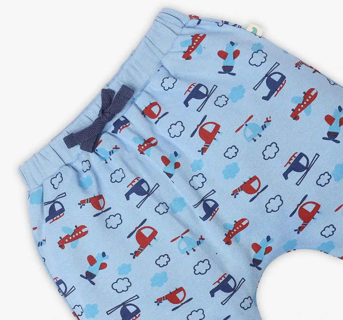 Infant Boys Printed 100% Cotton Joggers - Multicolour (Pack of 2)