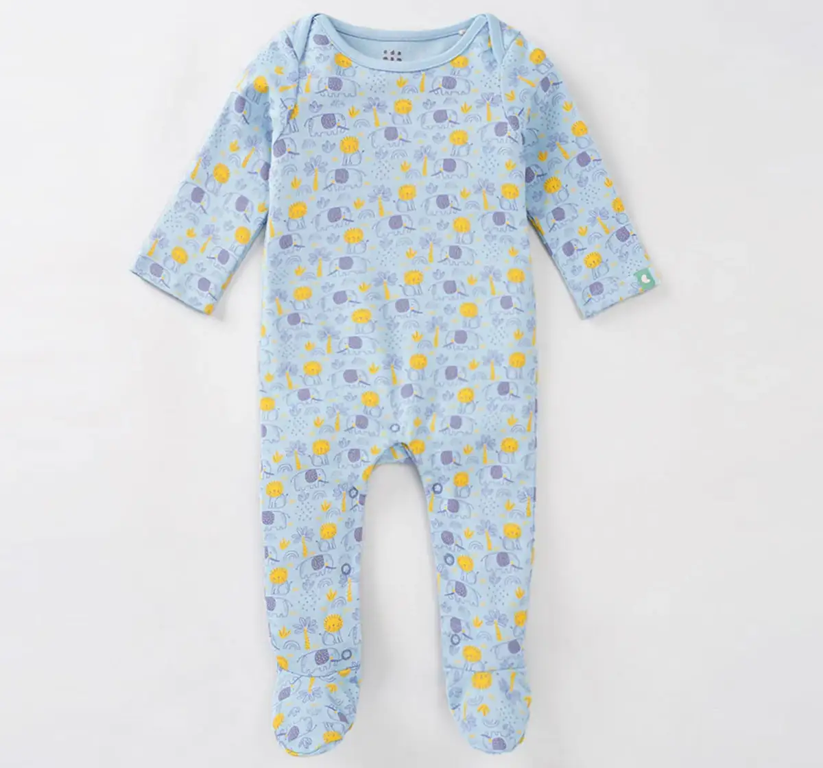 Infant Boys Printed 100% Cotton Sleepsuit Set - Multicolour (Pack of 2)