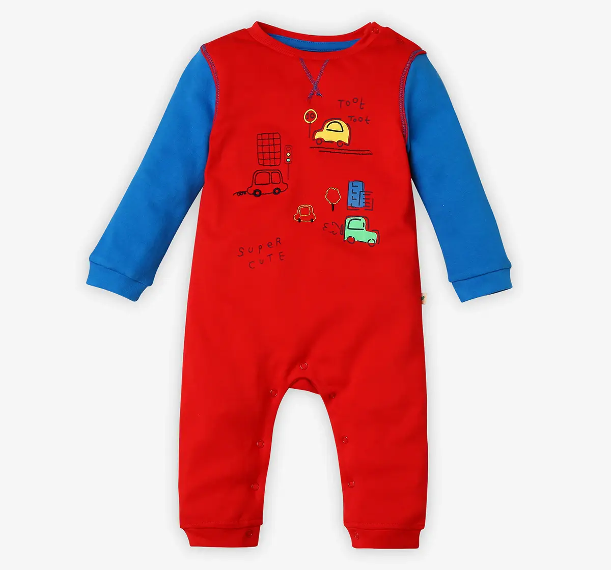 Infant Boys Printed 100% Cotton Romper - Multicolour (Pack of 2)