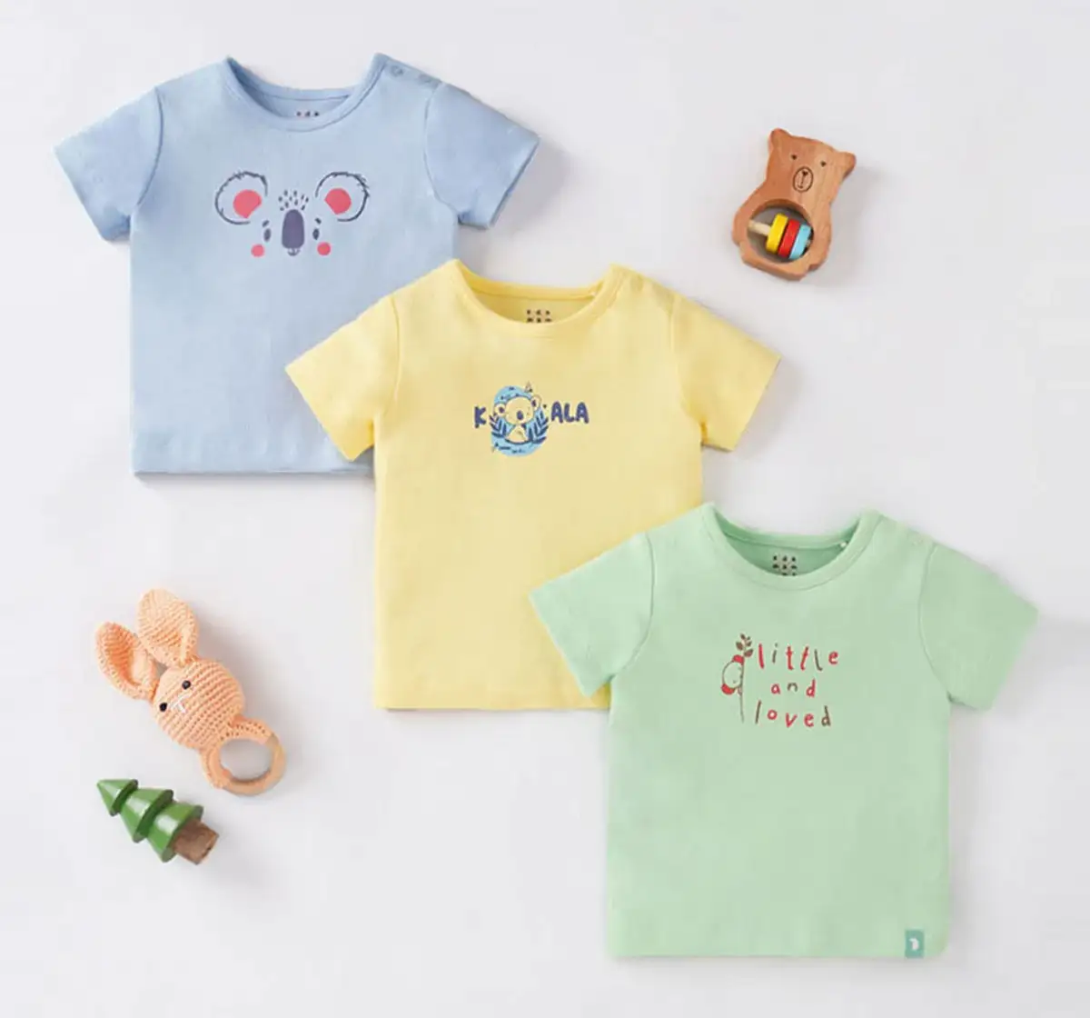 Infant Boys Printed 100% Cotton T-shirts - Multicolour (Pack of 3)
