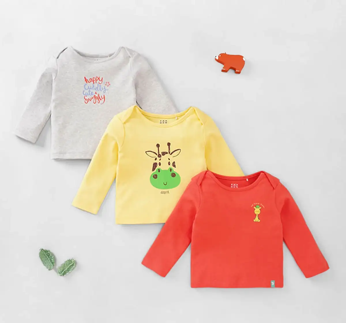 Infant Boys Printed 100% Cotton T-shirts - Multicolour (Pack of 3)