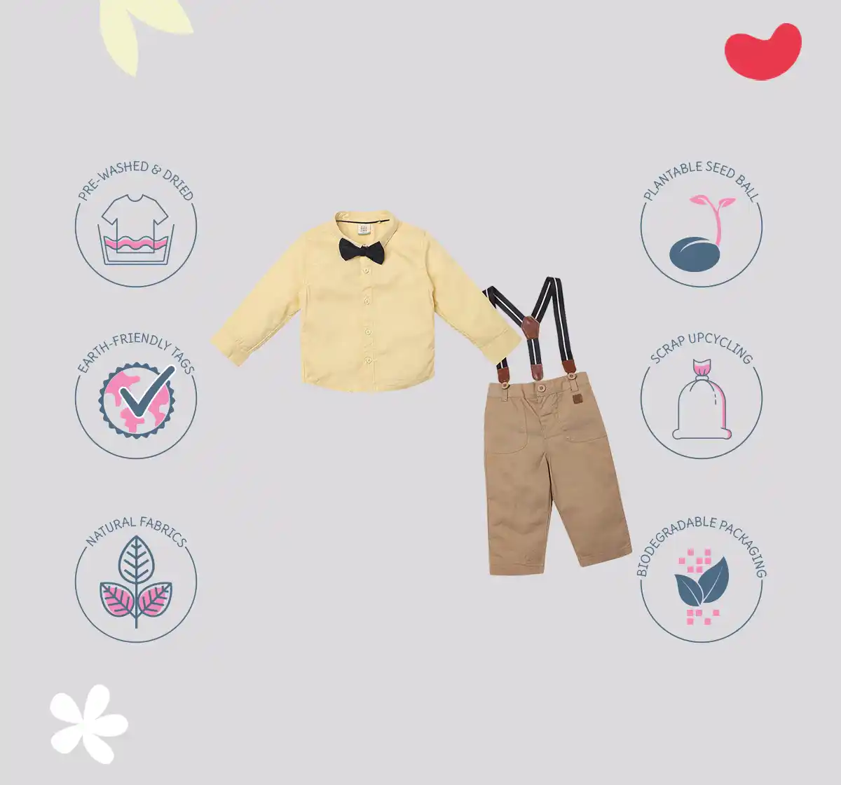 Infant Boys 100% Cotton Partywear Set - Multicolour (Pack of 2)