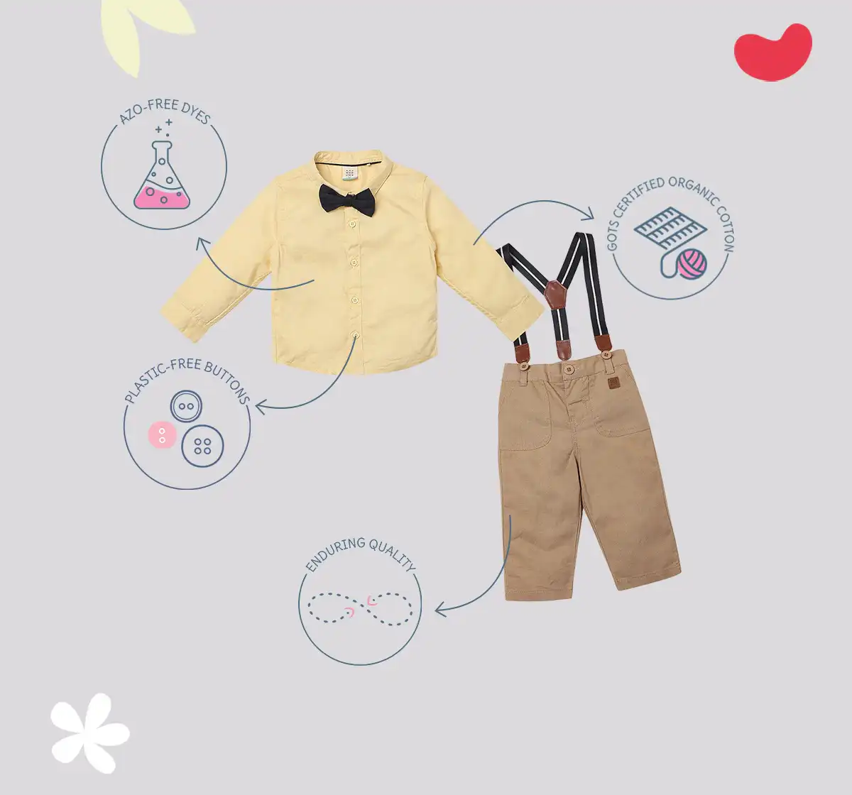 Infant Boys 100% Cotton Partywear Set - Multicolour (Pack of 2)