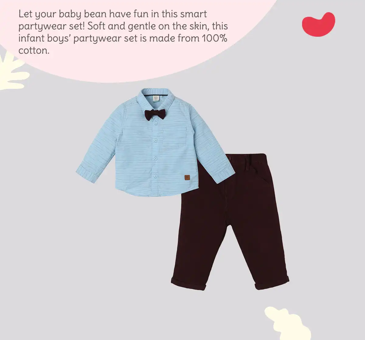 Infant Boys’ 100% Cotton Partywear Set - Multicolour