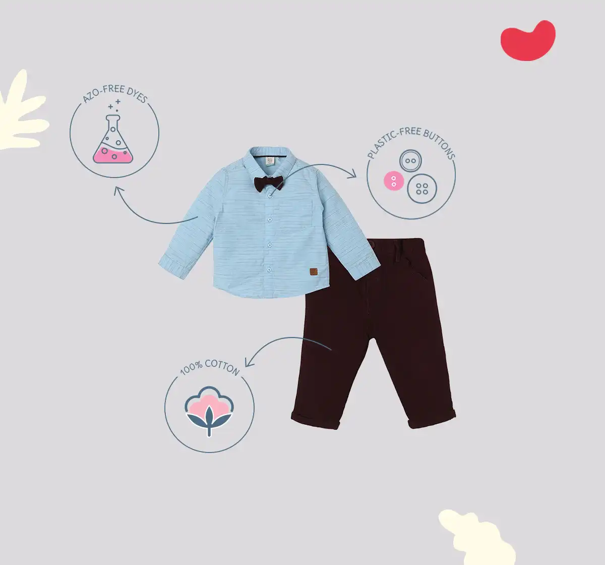 Infant Boys’ 100% Cotton Partywear Set - Multicolour