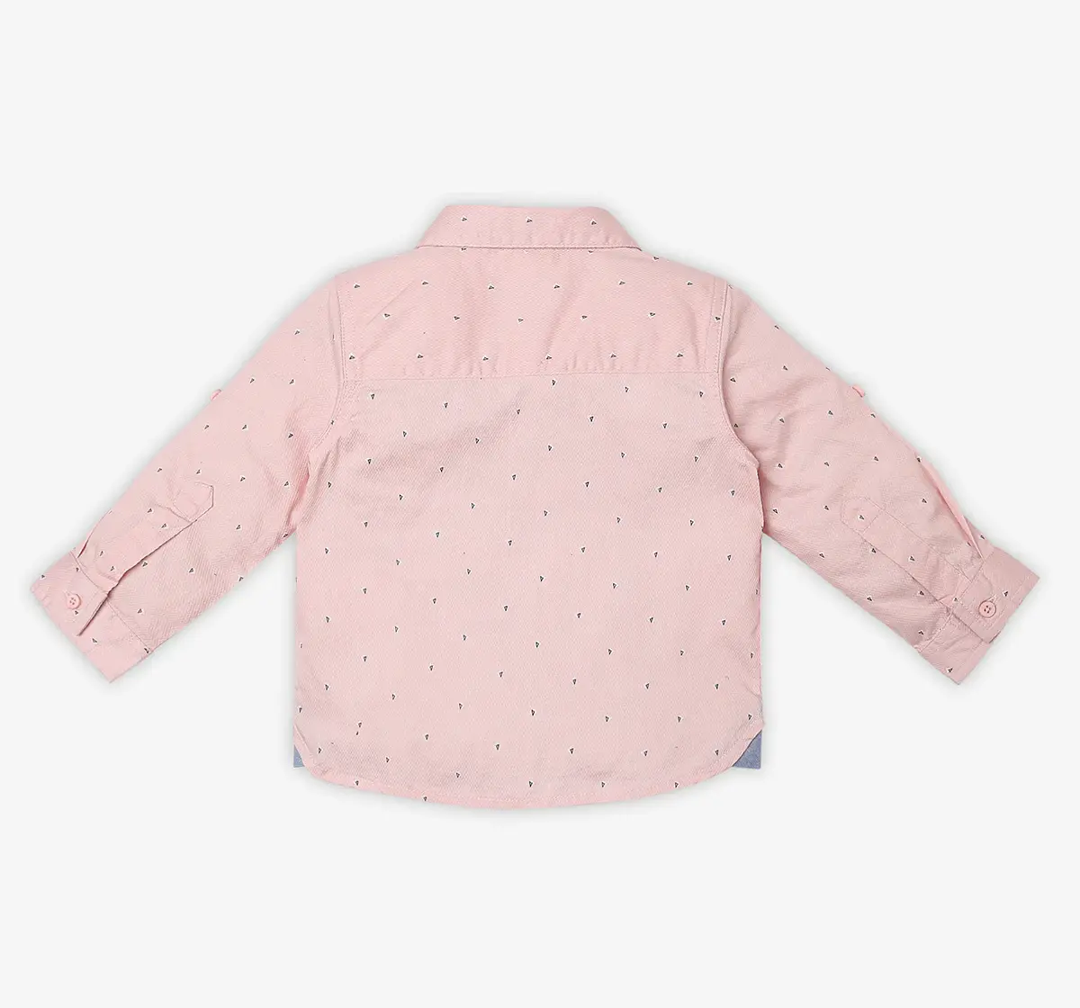 Infant Boys Printed 100% Cotton Partywear Shirt - Pink