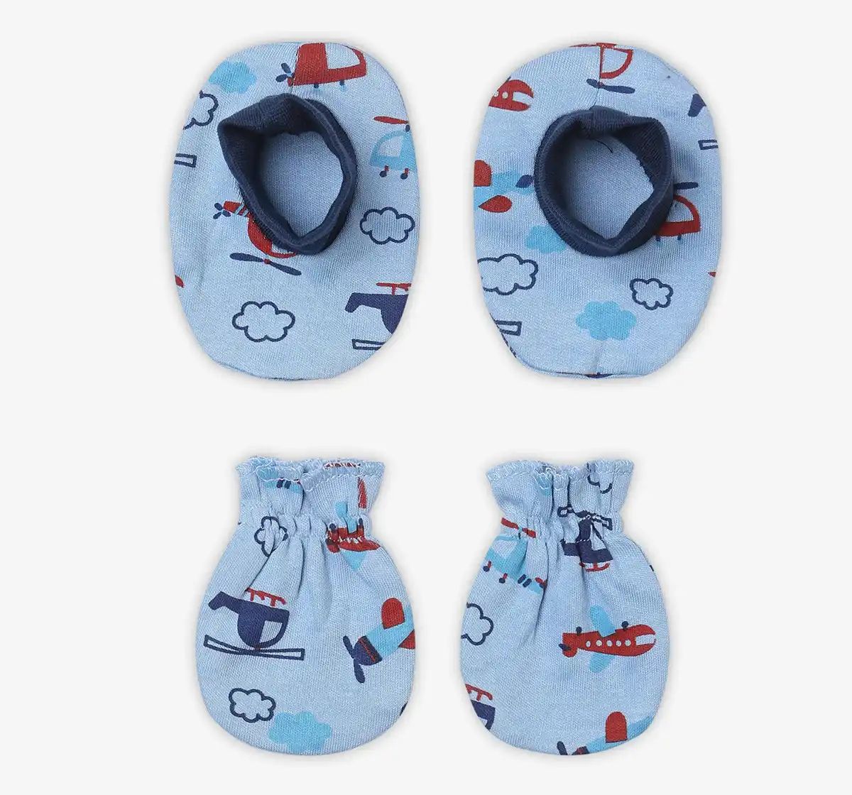 Infant Boys Printed 100% Cotton Clothing Set - Multicolour (Pack of 6)