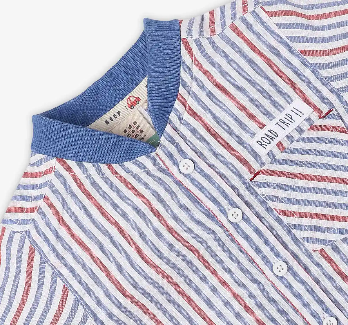 Infant Boys Striped 100% Cotton Shirt - Multicolour
