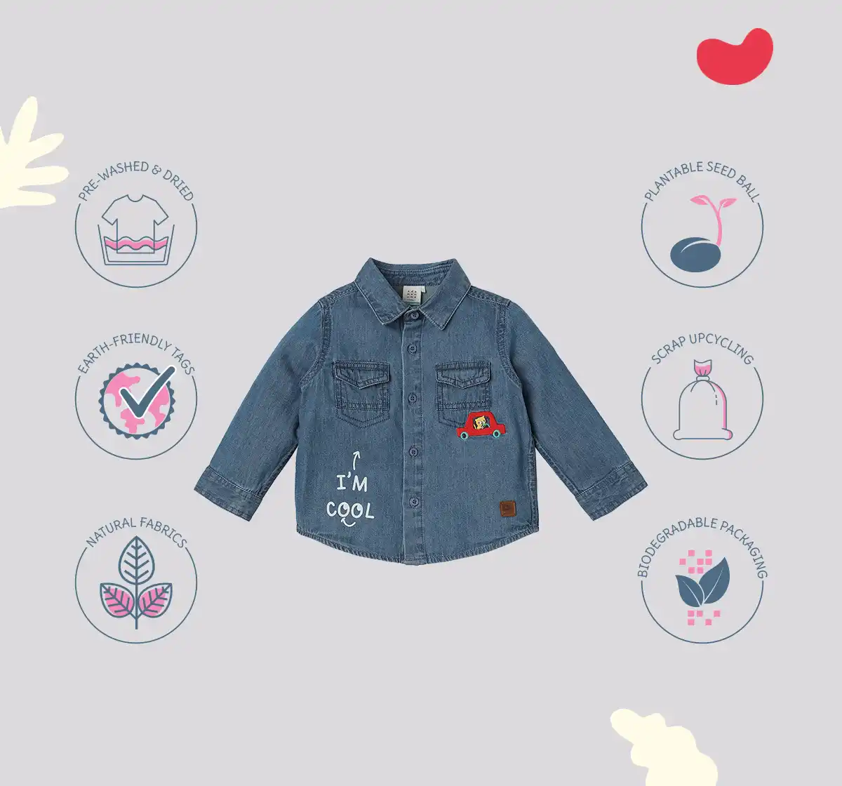 Denim Shirt With Embroidery