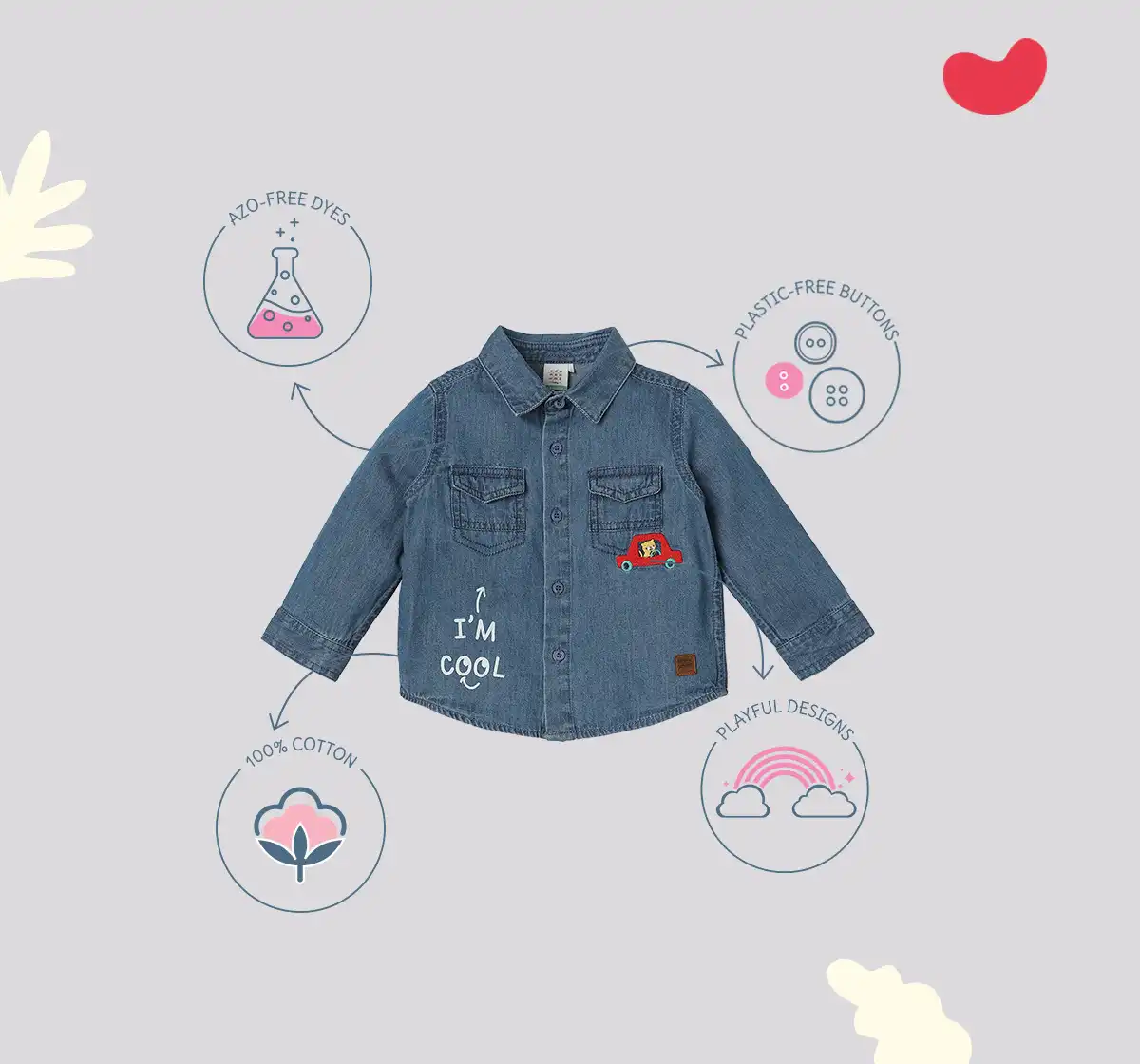 Denim Shirt With Embroidery