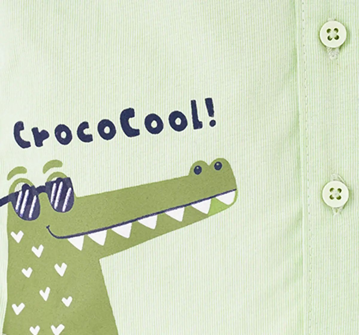Infant Boys Printed 100% Cotton Shirt - Green
