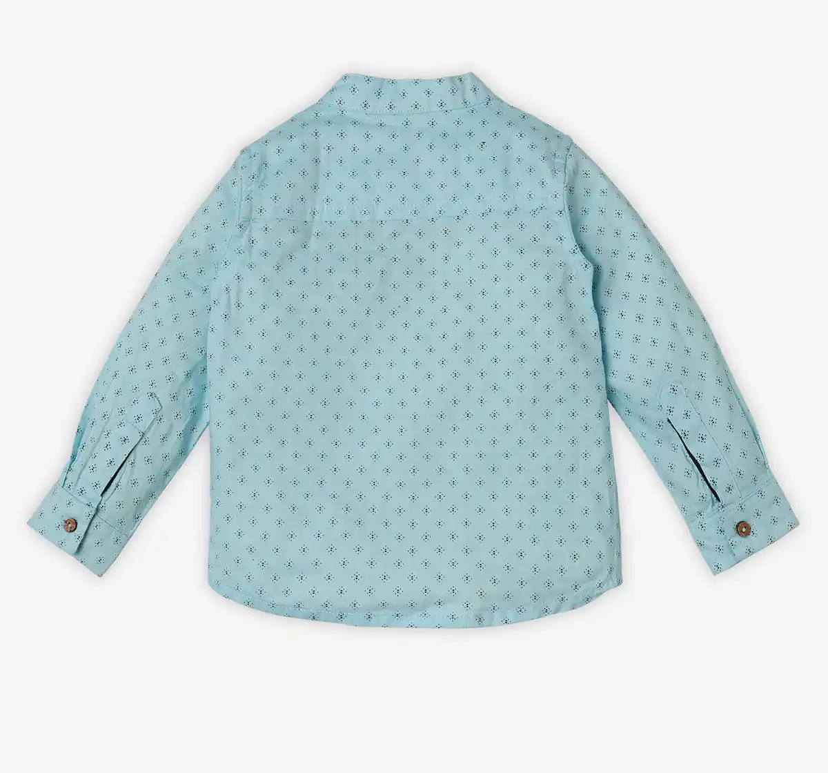 Infant Boys' Printed 100% Cotton Shirt - Blue