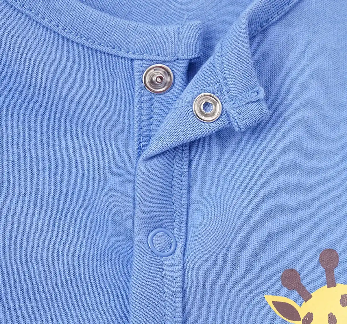 Infant Boys Printed 100% Cotton Sleepsuit - Blue