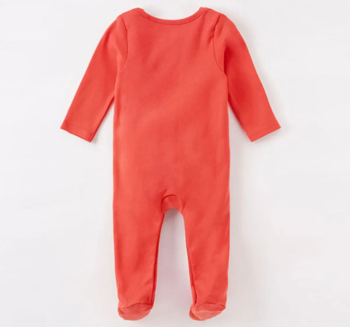 Infant Boys Printed 100% Cotton Sleepsuit - Orange