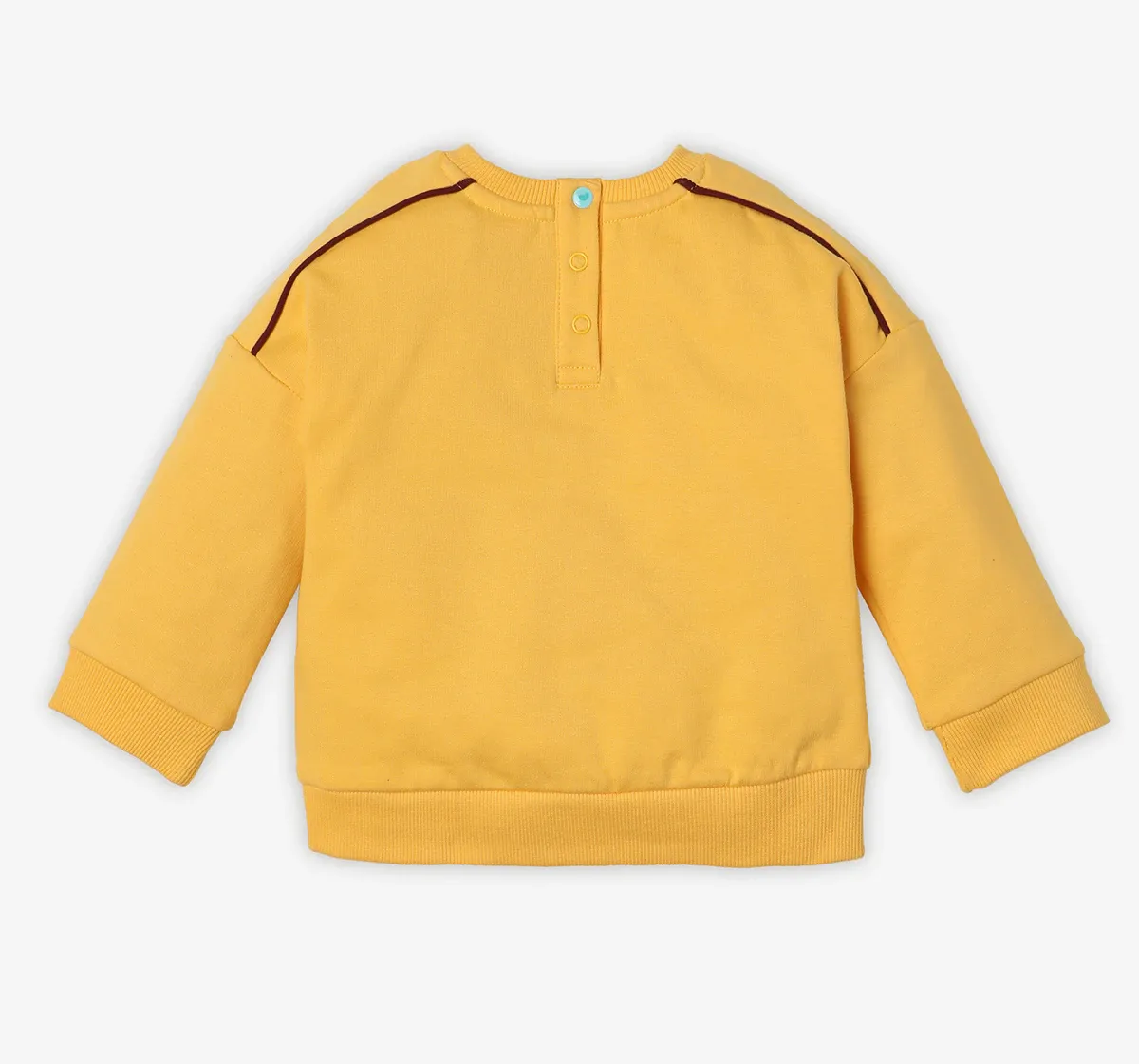 Infant Boys' Embroidered 100% Cotton Sweatshirt - Yellow