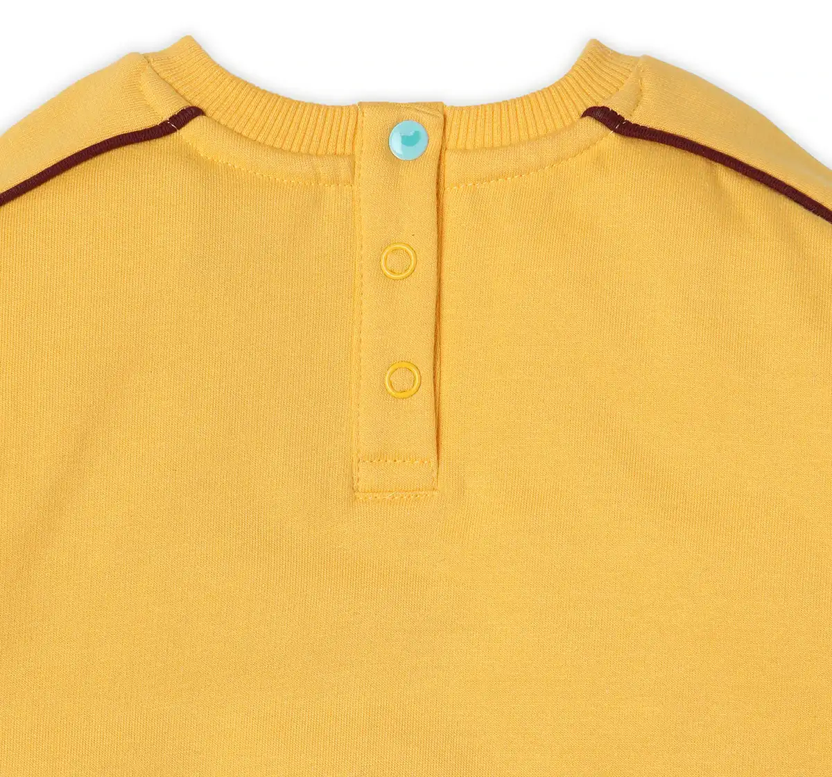 Infant Boys' Embroidered 100% Cotton Sweatshirt - Yellow