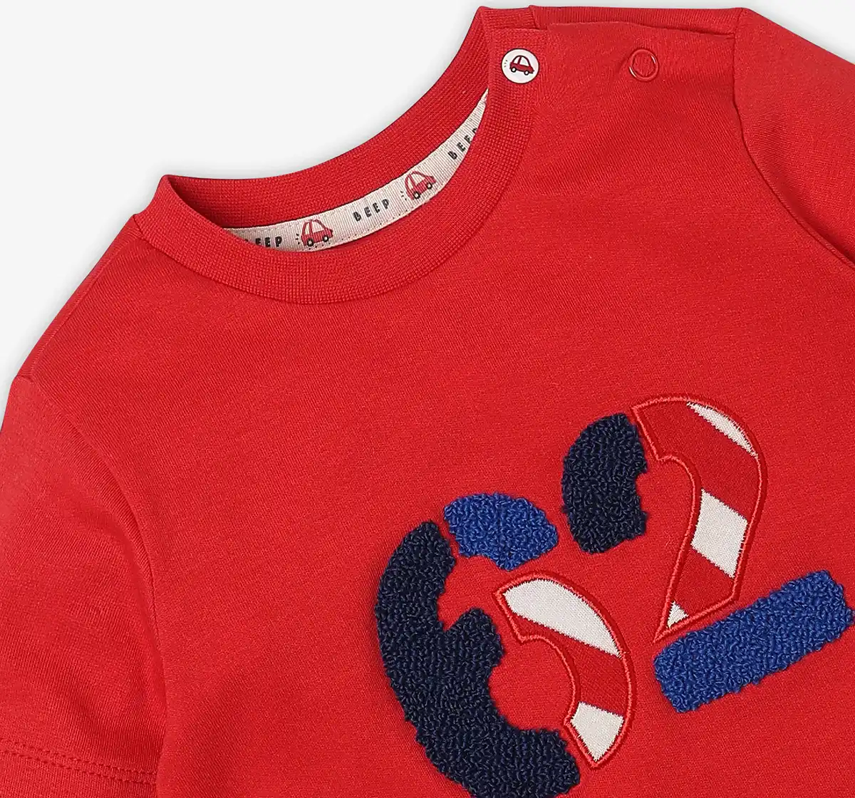 Infant Boys Full-Sleeved 100% Cotton T-shirt - Red