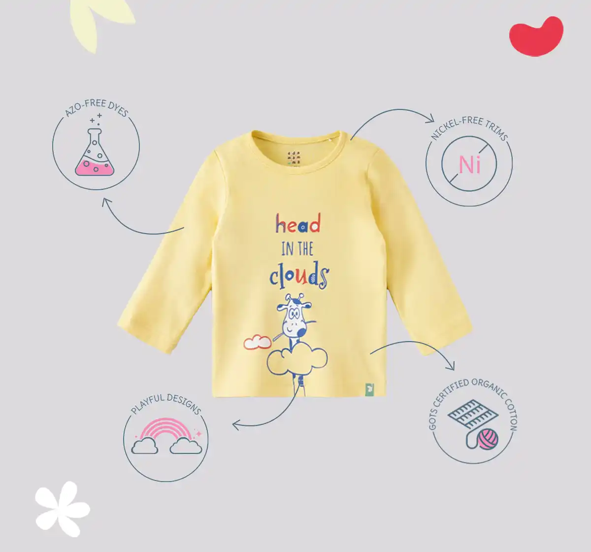 Infant Boys Printed 100% Cotton T-Shirt - Yellow