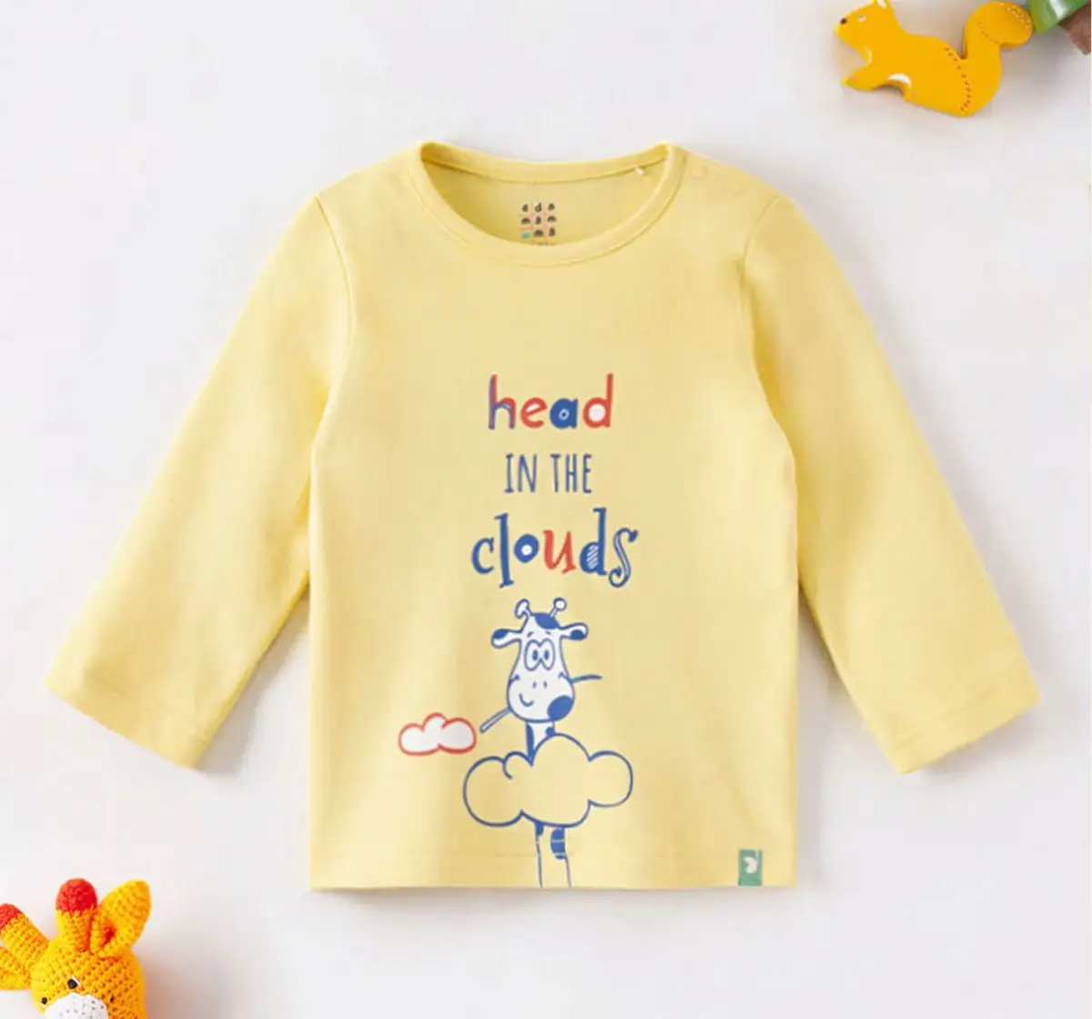 Infant Boys Printed 100% Cotton T-Shirt - Yellow