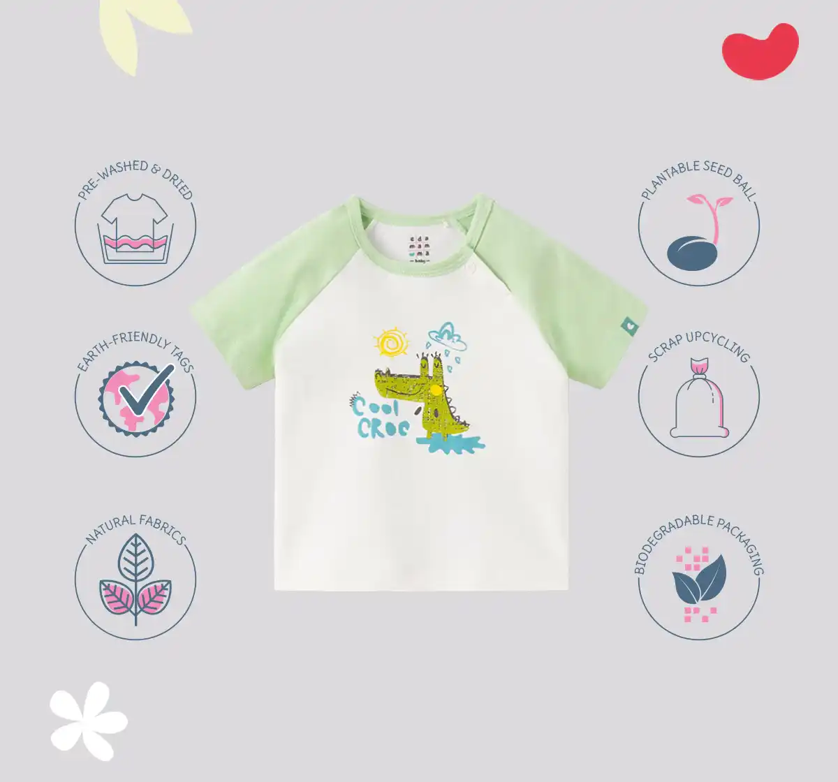 Infant Boys Printed 100% Cotton T-Shirt - White