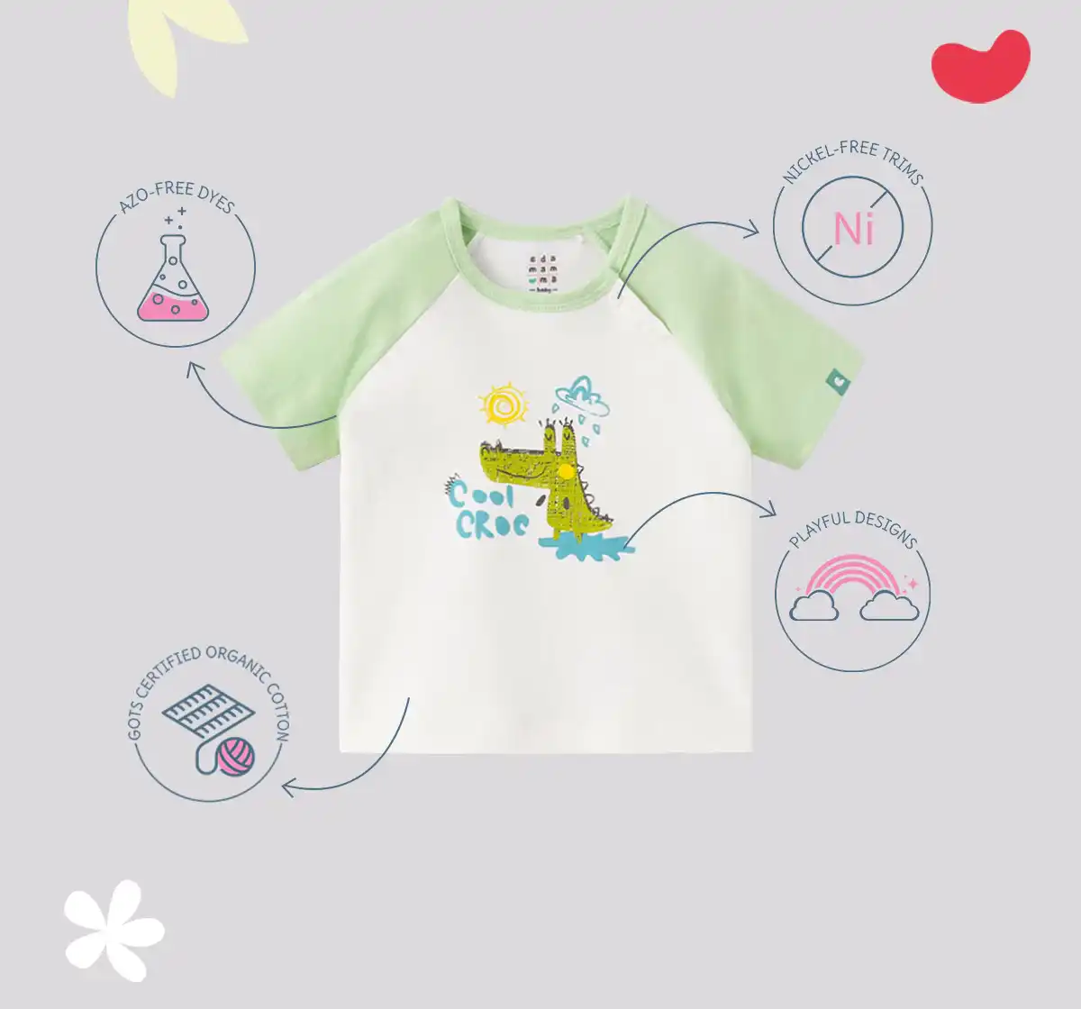 Infant Boys Printed 100% Cotton T-Shirt - White