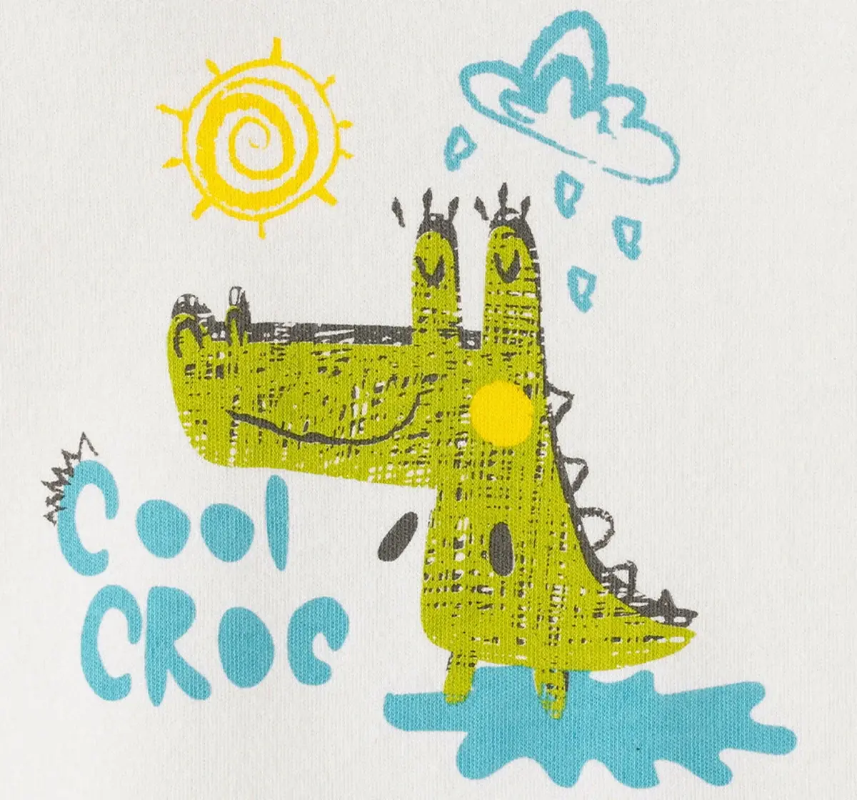 Infant Boys Printed 100% Cotton T-Shirt - White